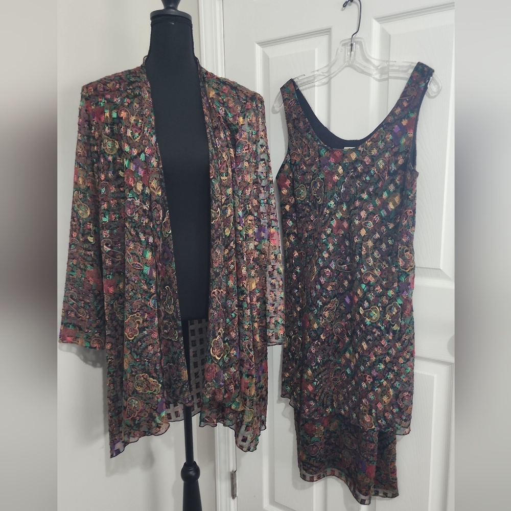 Patra Asymmetrical Black and Purple Embellished Sundress